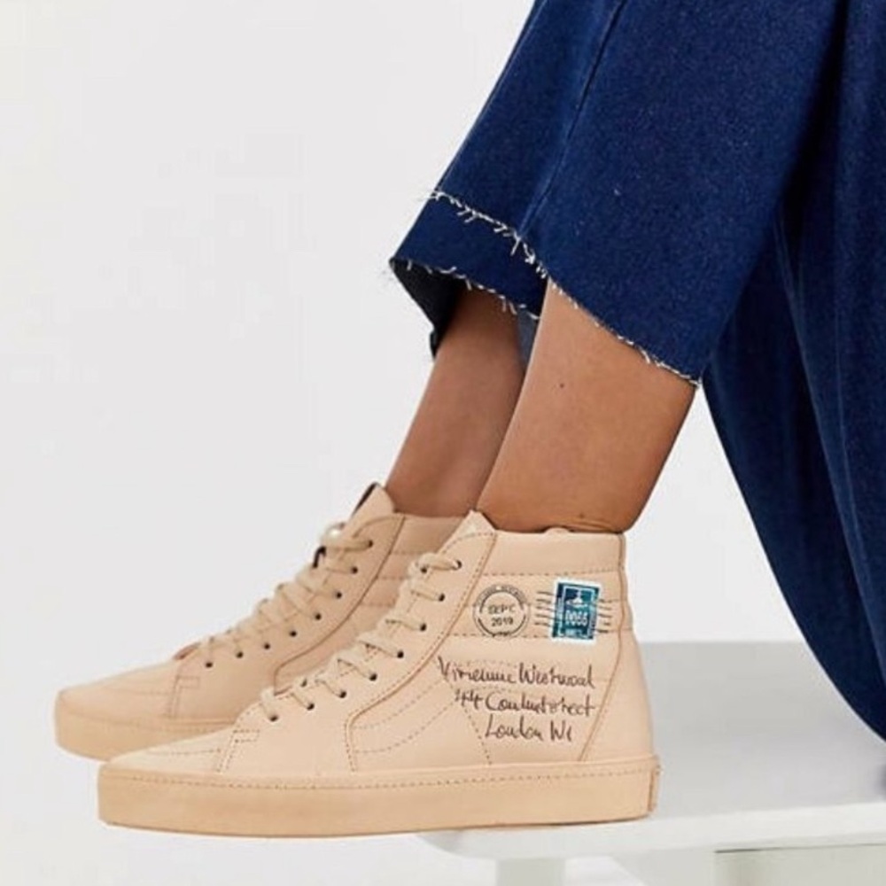 Rare Vivienne Westwood x Vans Tan High-Top Sneakers